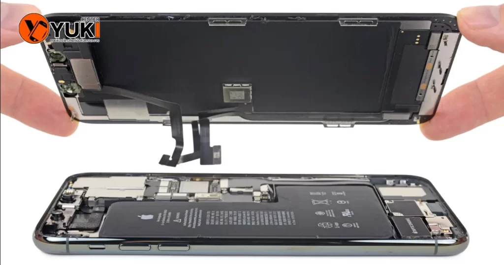The iPhone screen consists of several parts.