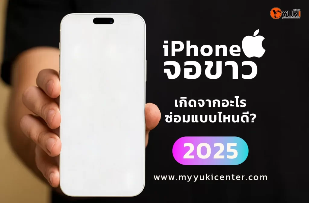 ไอโฟนจอขาว เกิดจากอะไร ซ่อมแบบไหนดี? 2025