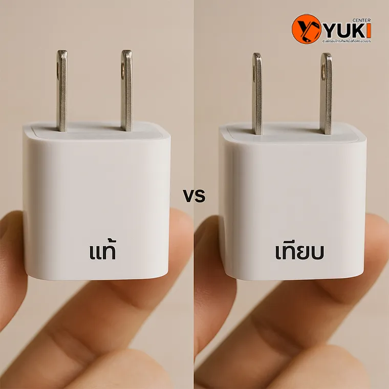 พอร์ตชาร์จมือถือก่อนและหลังทำความสะอาด ฝุ่นแน่นจนชาร์จไม่เข้า แก้ได้ที่ Yuki Center