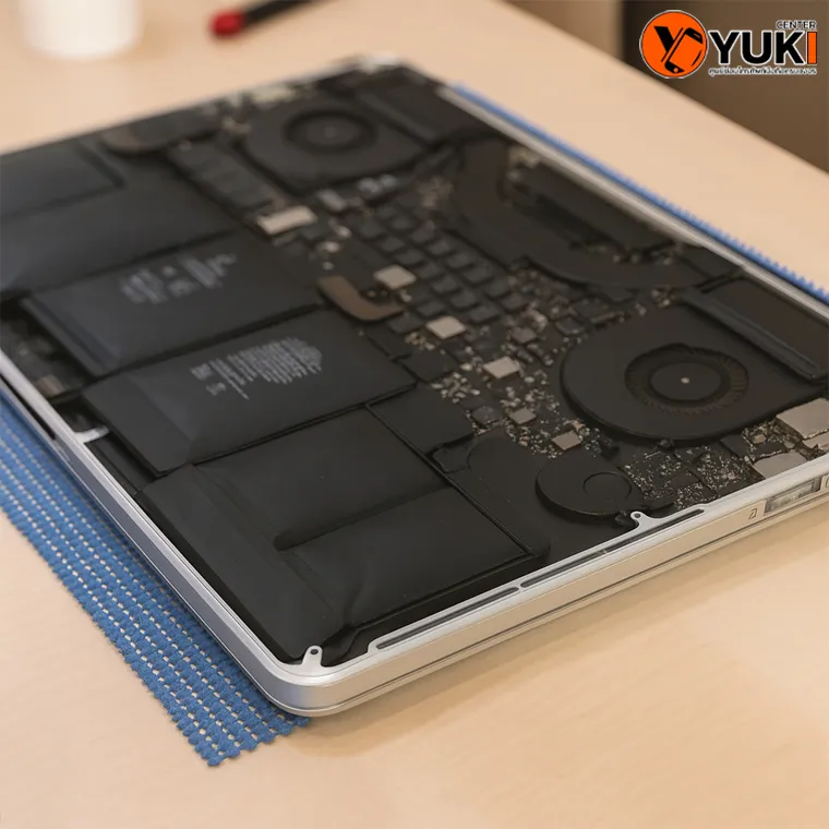 MacBook แบตบวม อาการแบตเตอรี่เสื่อมที่ควรรีบเปลี่ยนแบตใหม่ Yuki Center