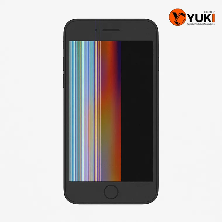 iPhone จอขึ้นเส้น สีเพี้ยน จอดับบางส่วน