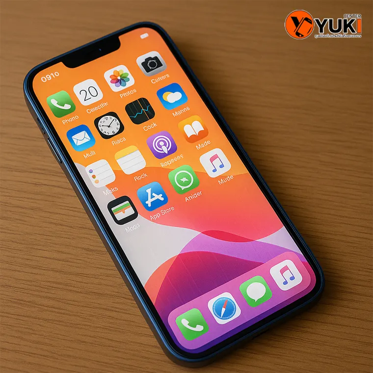 ภาพหน้าจอ iPhone มีอาการเส้นลายและ Ghost Touch แสดงผลผิดปกติบนโฮมสกรีน | Yuki Center