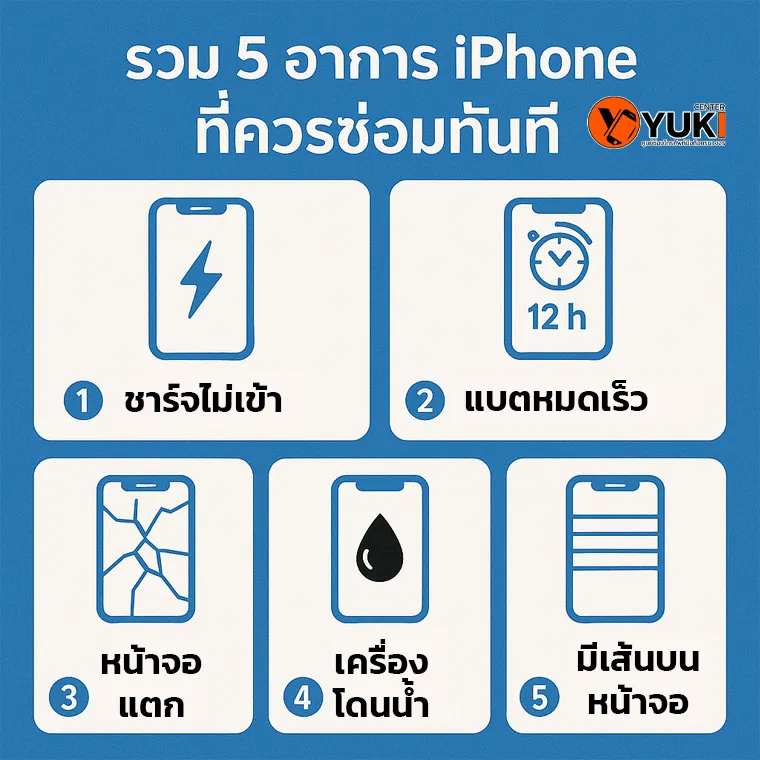 5 อาการ iPhone ที่ควรซ่อมทันที