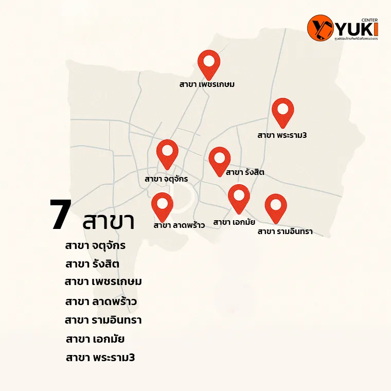 แผนที่ 7 สาขา Yuki Center