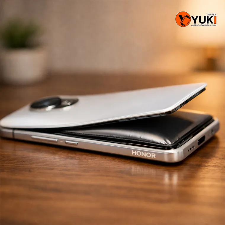Honor แบตบวมดันฝาหลังจนโก่ง เป็นอาการอันตรายของแบตเตอรี่เสื่อม ควรเปลี่ยนแบตทันที