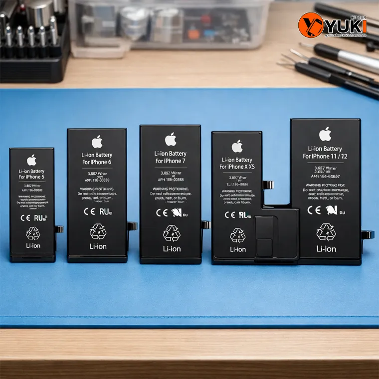แบตเตอรี่ iPhone ทุกรุ่นวางเรียง เปรียบเทียบก่อนเปลี่ยนแบต iPhone ปี 2026