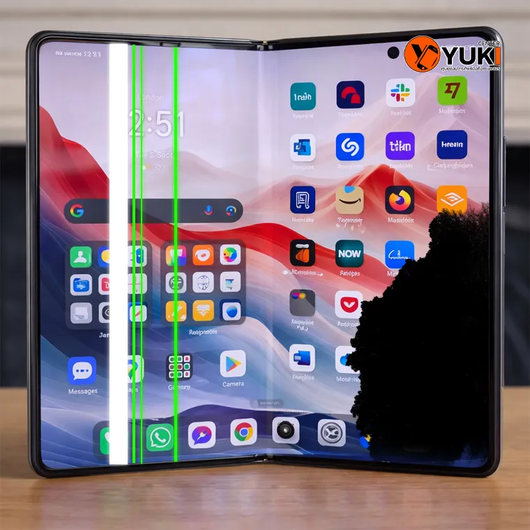 Honor Magic V3 หน้าจอพับด้านในขึ้นเส้นเขียว เส้นขาว และหมึกดำลาม อาการจอเสียที่พบบ่อยก่อนเปลี่ยนจอ