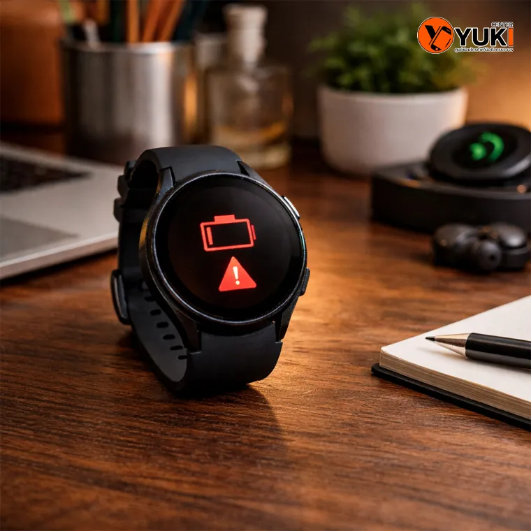 Samsung Galaxy Watch แสดงสัญลักษณ์แบตเตอรี่สีแดง เตือนอาการ Galaxy Watch แบตเสื่อม