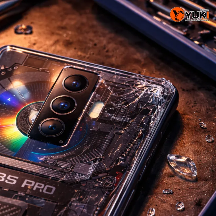 กระจกหลัง Red Magic 8S Pro แตกบริเวณมุมเครื่อง ต้องเปลี่ยนฝาหลังใหม่