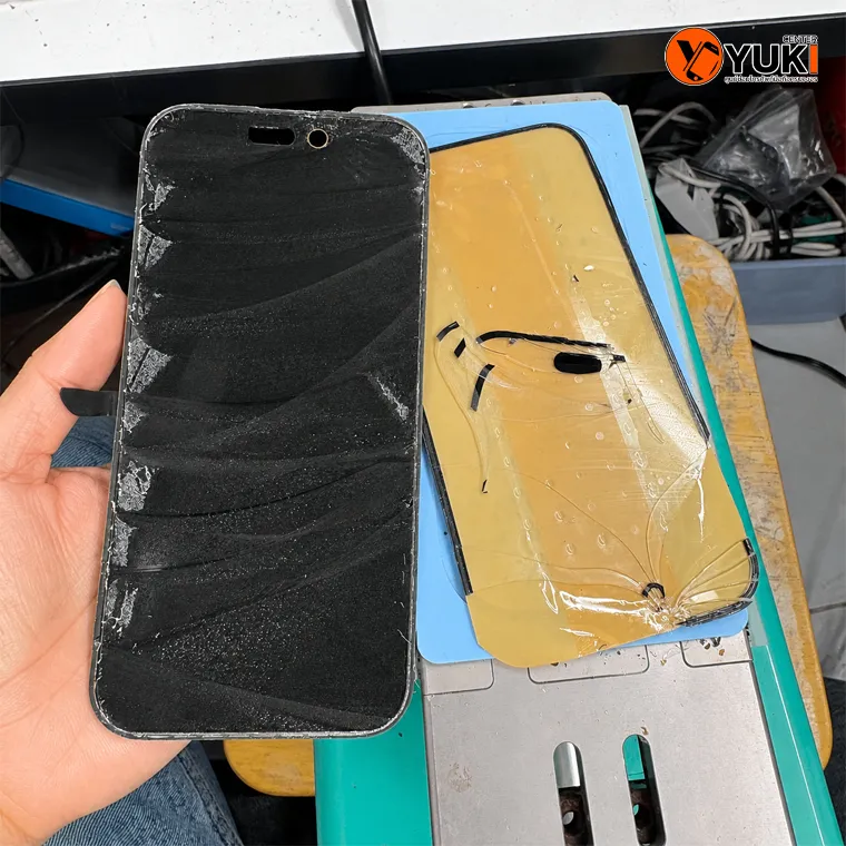 ลอกกระจก iPhone หน้าจอแตก แยกกระจกออกจากจอ OLED สำหรับ iPhone Glass Repair 2026